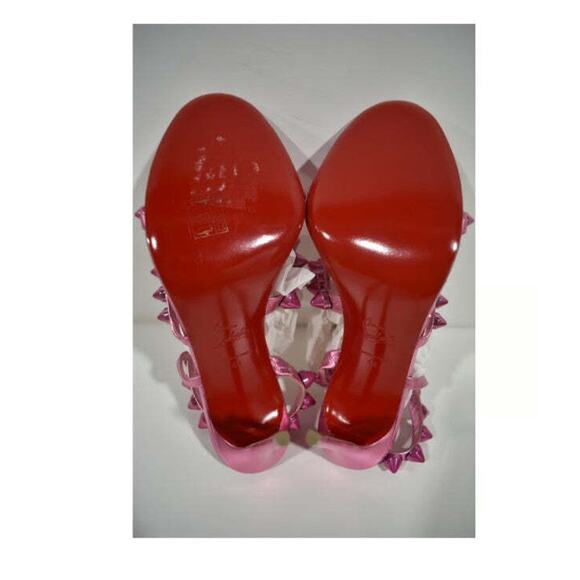 Christian Louboutin Spikita Strap 100 Confettis Pink Strappy Sandal Heel Pump 36 - Picture 13 of 13